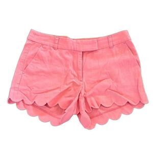 JCrew Coral scalloped short, size 8